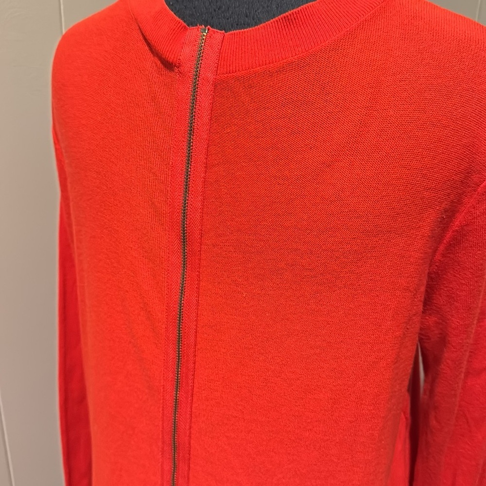 Cabi Cobblestone Fiery Red Button Front Zipper Ba… - image 7